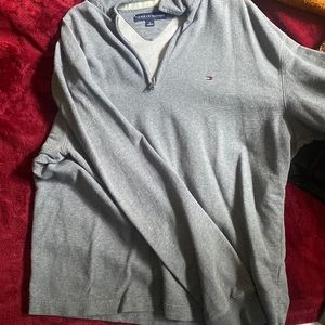 Tommy Hilfiger grey zip up sweater. Medium true to size